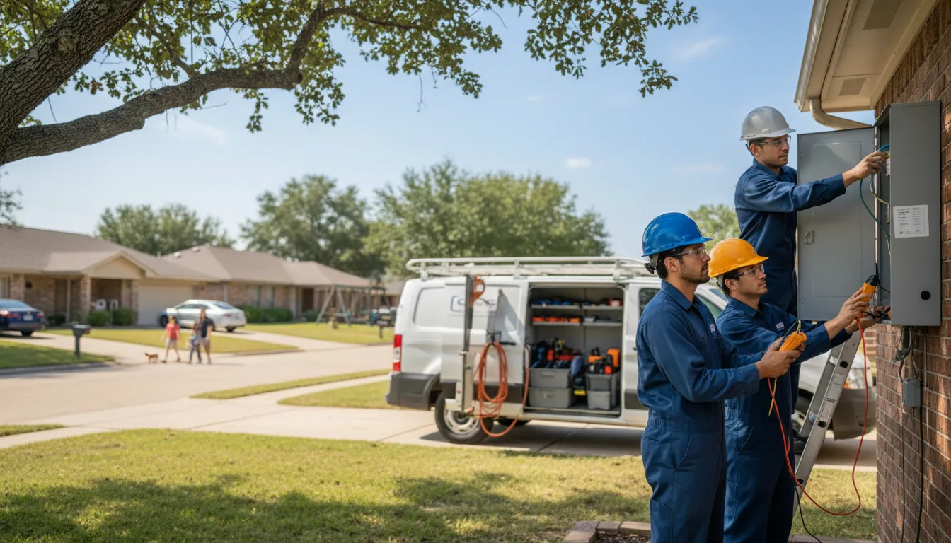 Certified electrician providing emergency electrical services in Preston, IA